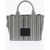 Marc Jacobs Printed Leather Tote Bag With Monogrammed Motif Black & White