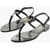 Saint Laurent Patent Leather Cassandra Thong Sandals With Jeweled Logo Black