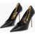 Jimmy Choo Chain Detail Diamond Leather Pumps 10Cm Black