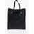 Alexander McQueen Logoed Leather Tote Bag With Shoulder Strap Black