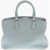 SERAPIAN Hammered Leather Handbag Light Blue