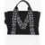 Marc Jacobs Canvas Tote Bag With Embroidered Monogram Black