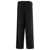 TOTÊME TOTEME Wide Leg Trousers In Fluid Viscose And Linen Black