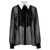 Alberta Ferretti Ruffles plastron shirt White/Black