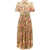 ZIMMERMANN Midi Dress GOLD/PEACH FLORAL