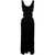 Chloe Chloé Linen Blend Silk Long Dress Black