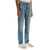 Palm Angels Straight Leg Monogram Print Jeans LIGHT GREY OFF WHITE