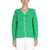 Bottega Veneta Woven Pattern Cardigan GREEN