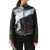 LA ROSE La Rose Leather Bomber Black BLUE/BABY BLUE