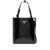 Prada Prada Floral-Embossed Leather Tote Bag Black