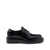 Prada Prada Triangle-Patch Leather Loafers Black