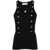 THE ATTICO The Attico Logo-Applique Ribbed Tank Top Black