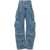 THE ATTICO The Attico Fern Wide-Leg Cargo Jeans LIGHT BLUE DENIM