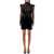 Alessandra Rich Alessandra Rich Velvet And Lace Mini Dress Black