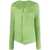 MSGM Msgm Ribbed-Knit Knot-Detail Top GREEN