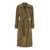 PLAIN Green Double-Breasted Trench Coat With Matching Belt In Courduroy Woman BROWN