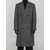 Lardini Herringbone Coat Black