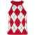 MSGM Msgm Argyle-Knit Virgin-Wool Tank Top RED