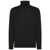 Kangra Kangra Cashmere High-Neck Sweater In Merino Wool With Ribbed Edges Black