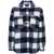 Woolrich Woolrich Check Motif Wool Blend Overshirt BLUE