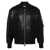 Dondup Dondup Leather Bomber Jacket With Pocket Black