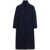 AMI Paris AMI Paris Long Coat High Collar Clothing BLUE