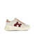 Hogan Hogan Rebel Calf Leather Sneakers With Pink Heel Beige