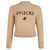 Patou Patou Embroidered Logo Jumper Cashmere Blend Beige