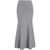 Patou Patou Peplum Silhouette Cashmere Blend Maxi Skirt GREY