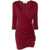 Blumarine Blumarine Burgundy Red Pleated Dress RED