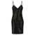 Saint Laurent Leather slip dress Black