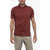 CORNELIANI Silk Short Sleeeved Polo Burgundy