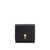 AMI Paris Leather wallet with metal logo Black