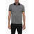 Saint Laurent All-Over Striped Polo With Chest Pocket Black & White