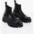 Versace Leather Chelsea Boots With Trigreca Sole Black