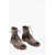 TOD'S Vintage Effect Suede Leather Boots Brown