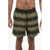 A.P.C. Tie Dye Print Boxer Swimsuit Green