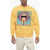 Palm Angels Brushed Cotton Crazy Mouth Sweatshirt With Graphic Print Yellow