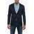 CORNELIANI Stretch Wool Half-Lined Blazer With Welt Pockets Blue