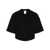 Patou Patou Wave-Appliqué Cropped Shirt Black