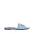 Dolce & Gabbana Dolce & Gabbana Dg Logo Leather Flat Sandals CLEAR BLUE