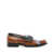 COLLEGE College Colourblock Leather Loafers X C.500TA/BK/WH X SUGAR