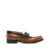 COLLEGE College Colourblock Leather Loafers ANT.TAN/BLACK/WHITE