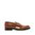 COLLEGE College Logo-Patch Leather Loafers A ANTICK TAN