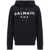 Balmain Balmain Print Hoodie Clothing Black