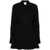 Patou Patou Ruffled Mini Shirt Dress Black