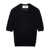 AMI Paris AMI Paris Cropped Textured-Knit Top Black