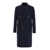 Lardini Blue Double-Breasted Coat With Peak Revers In Wool Man BLUE