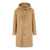 Lardini Beige Single-Breasted Coat With Hood In Wool Woman Beige