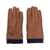 Paul Smith Paul Smith Logo-Debossed Leather Gloves Brown